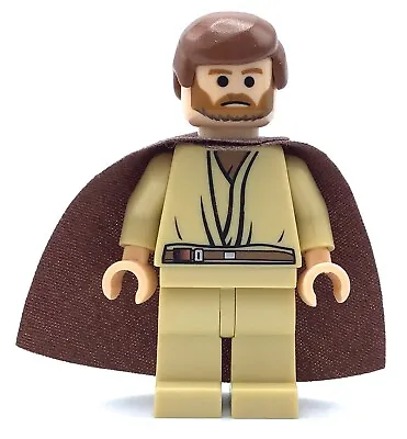 Buy Lego Star Wars Jedi Qui-gon Jinn Wrong Head & Headgear Reddish Brown Cape • 12.33£
