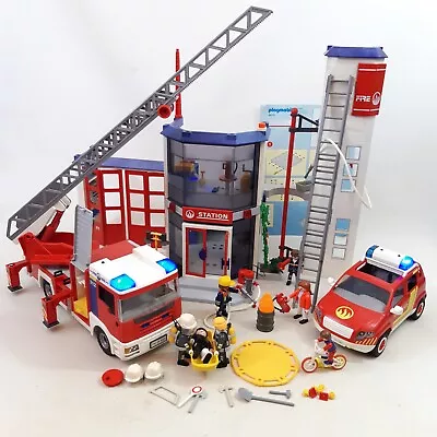 Buy Playmobil Fire Station With Fire Engine Car Figures & Accessories Playset Bundle • 37.99£