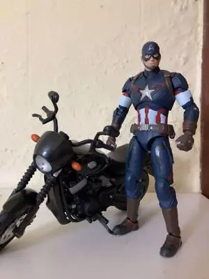 Buy S.H. Figuarts Captain America And Motorcycle Figure From Avengers Age Of Ultron • 101.82£