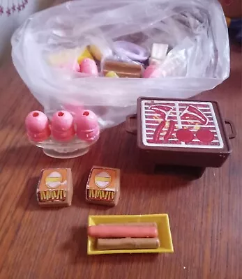 Buy 1988 Barbie Soda Shoppe Accessories Yellow Trays French Fries Hot Dog • 0.99£
