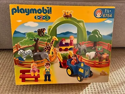 Buy Playmobil 123 - Large Zoo - 6754 - Perfect Christmas Gift - Boxed - VERY RARE • 54.99£