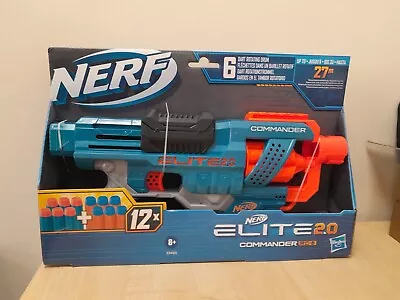 Buy Nerf Elite 2.0 Commander RD-6 Blaster, 12 Official Nerf Darts, 6-Dart Rotating X • 10£