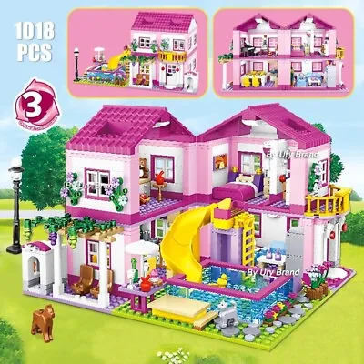 Buy Friends City House Summer Holiday Villa Castle Building Block Set - DIY Toy NEW • 93.17£