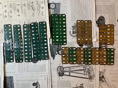 Buy Meccano Miscellaneous Flat Plate Set. 2/3-hole Width. Vintage, Used Condition. • 9£