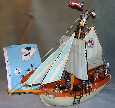 Buy Playmobil 3740/ 6348 - Pirates  VICTORIAN SCHOONER SHIP CREW - BRITISH NAVY VGC • 109.99£