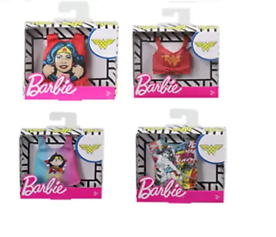 Buy Mattel Barbie Wonder Woman Clothing 4 Top Collectible Barbie T-shirts • 20.55£