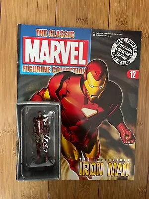 Buy The Classic Marvel Figurine Collection Issue 12 Iron Man Eaglemoss Figure & Mag • 8.99£