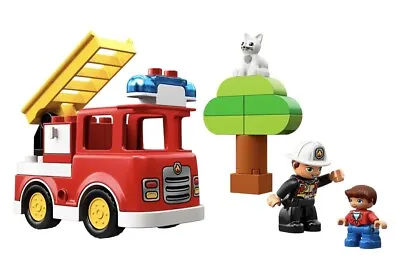 Buy Lego Duplo 10901 Fire Truck - With Two Figures And A Cat 100% COMPLETE • 11.99£