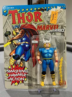 Buy Vintage Marvel Thor Smashing Hammer Action 1990s ToyBiz MOC • 35£