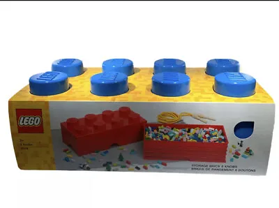 Buy New LEGO Blue Storage Brick Building Large Box 8 Stud Rare 2 X 4 Box FREE P&P • 35£