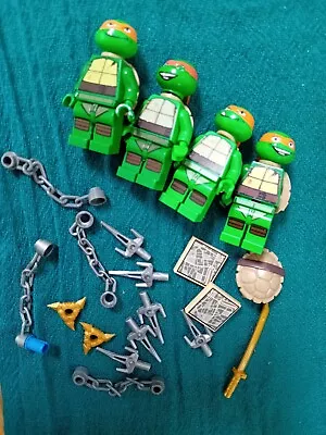 Buy Lego Mini Figures Teenage Mutant Ninja Turtles + Accessories Bundle • 5.99£