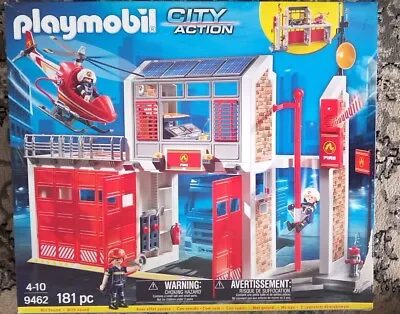 Buy Playmobil 9462 City Action Fire Station With Alarm Plastic Toy Not Played With • 32£