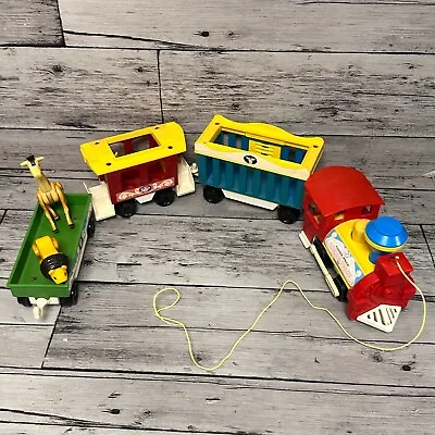 Buy Vintage Fisher Price Toys Circus Train With 2 Animals And Man - 1973 Vintage • 22£