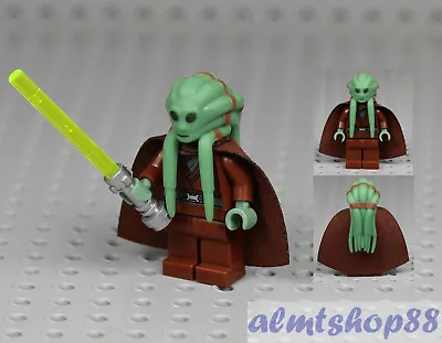 Buy LEGO Star Wars - Jedi Kit Fisto Minifigure - Lightsaber Keychain 7661 8088 9526 • 26.51£