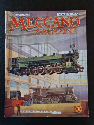 Buy Meccano Magazine #3 March 1931 Antique Toy Magazine Hornby • 2.57£