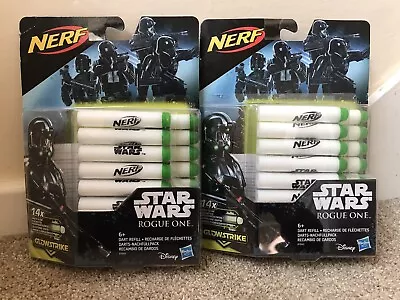 Buy NERF Dart Refill Glow Strike Star Wars Rogue One Glow In The Dark 28 Darts • 12£