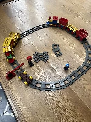 Buy Lego Duplo Push Along Trains With Grey Track, Stop Signs & Barrier • 20£