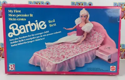 Buy Barbie 8519 Mattel My First Bed Playsset My First Bed 1991 • 97.64£
