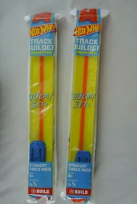 Buy Lot Of 2 Hot Wheels Track Pack Straight Track 3 Feet Each W/Connectors - Yellow • 6.58£