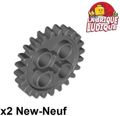 Buy LEGO Technic 2x Gear Gear Gear 24 Tooth Dark Grey/Dark B Gray 3648 NEW • 1.50£