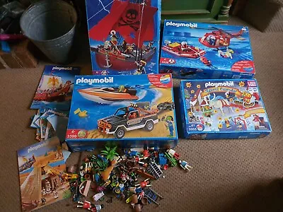 Buy VINTAGE PLAYMOBIL Job Lot Helicopter  Speed Boat Truck Dinghy Xmas Advent Pirate • 19.99£