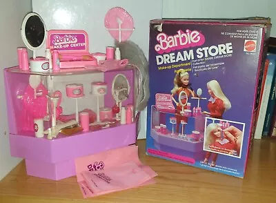 Buy Vintage Mattel Barbie DREAM STORE Boutique MakeUp Department 1983 Box • 35.97£