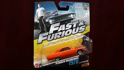 Buy Plymouth RoadRunner 1970 Fast And Furious Model Car Mattel 1:55 2/32 • 5.99£