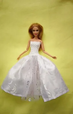 Buy Barbie Dolls Dress Princess Ball Gown Wedding Dress K37 Wedding • 11.44£
