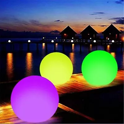 Buy Inflatable LED Balls Swimming Pool Decorative Luminous Beach Party Floating Lamp • 20.35£