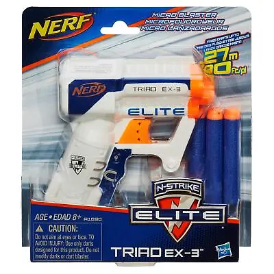 Buy Nerf N-Strike Elite Triad EX-3 Blaster Compact 3-Dart Blaster • 11.99£