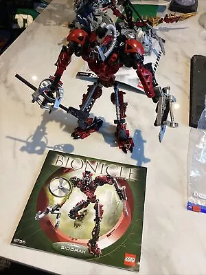 Buy Lego Bionicle Sidorak 8756 Complete With Instructions No Box • 40£
