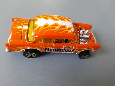 Buy Hot Wheels  '55 Chevy Bel Air Gasser, Heat Fleet Orange Fantastic Condition • 3.99£