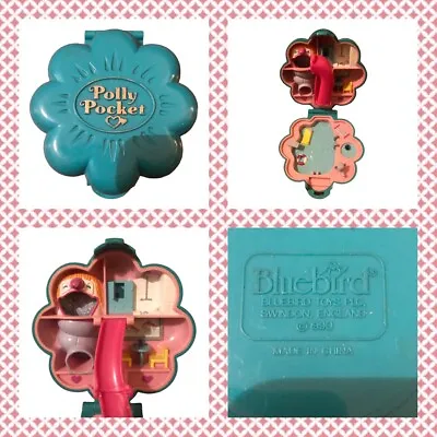 Buy 1990 Bluebird Disney Polly Pocket Water Park No Figures Global Shipping • 65£