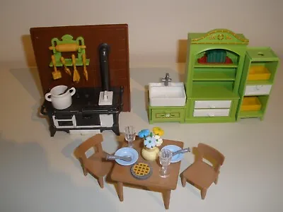 Buy Playmobil Victorian Mansion, Dolls House Kitchen & Dinning Area Furniture Set. • 15£