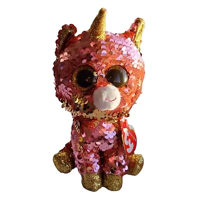 Buy Sunset Flipables Sequin Ty Beanie Boo Multicolour Unicorn 15cm Teddy Plush Toy • 6.50£