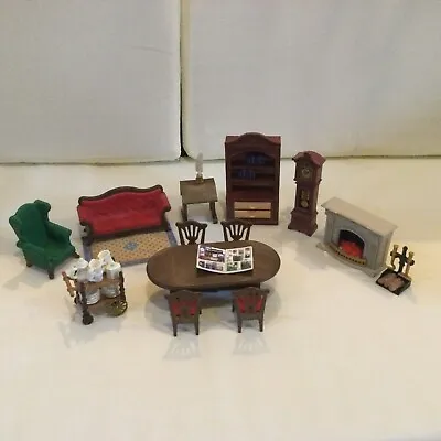 Buy Playmobil Victorian Mansion Furniture For Living Room - Fireplace, Clock, Etc. • 16.50£