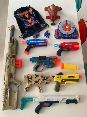 Buy Kids Bundle Of Nerf Guns Party Birthday Target Shooter Huntsman Big Gun Fortnite • 20£
