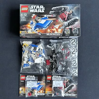 Buy LEGO Star Wars Set 75196 A-Wing Vs TIE Silencer Microfighter NEW Boxed Complete • 30£