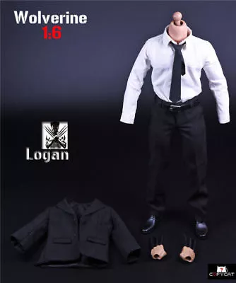 Buy 1/6 Wolverine Logan Suit Clothes &Claw Shoes Shirt Set F 12'' Hottoys Figure Toy • 52.79£