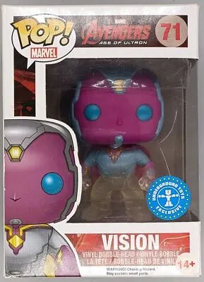Buy #71 Vision Faded Marvel Avengers Age Of Ultron Damaged Box Funko POP & Protector • 17.99£