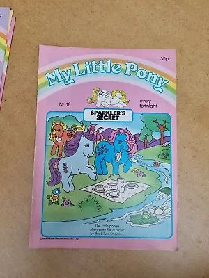 Buy Vintage UK My Little Pony G1 Comic Magazine Hasbro 1986 Issue No 18 • 2.99£