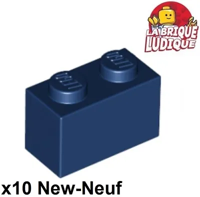 Buy Lego 10x Brick 1x2 2x1 Blue Dark / Dark Blue 3004 New • 2.51£
