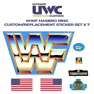 Buy Wwf Hasbro Wrestling Figure Ring Replacement Decal Sticker Self Adhesive Wwe • 15.99£