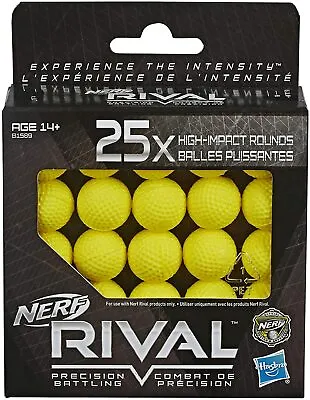 Buy Nerf Rival 25 Pack Official Precision Refill Foam Balls For Blasters Hasbro Toy  • 11.49£
