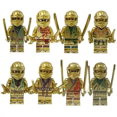 Buy Set Of 8 Pcs Ninjago Mini Figures Kai Jay Sensei Wu Master Building Blocks Toys • 9.99£