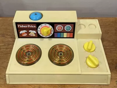 Buy Vintage Fisher-Price 1978 Kitchen Stove With Working Burners And Bell #919 • 14.21£