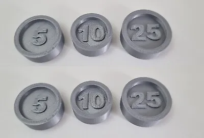 Buy 6x Fisher Price Till Cash Register Spare Replacement Rim Coins 3D Printed Grey • 6.85£