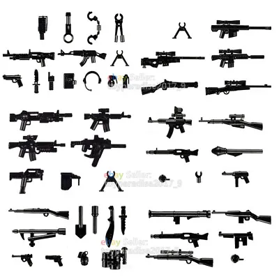 Buy 100PCS WEAPON PACK Assorted Lot Of Weapons Guns Rifles For  Military Figures • 7.69£