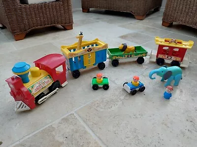 Buy Vintage Fisher Price Little People Circus Train  With Animals Figures And Cars • 19.50£