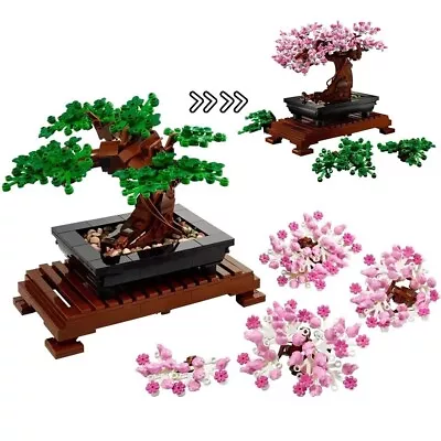 Buy 10281 Icons Bonsai Tree Set For Adults, Plants Home Décor Set With Flowers • 29£